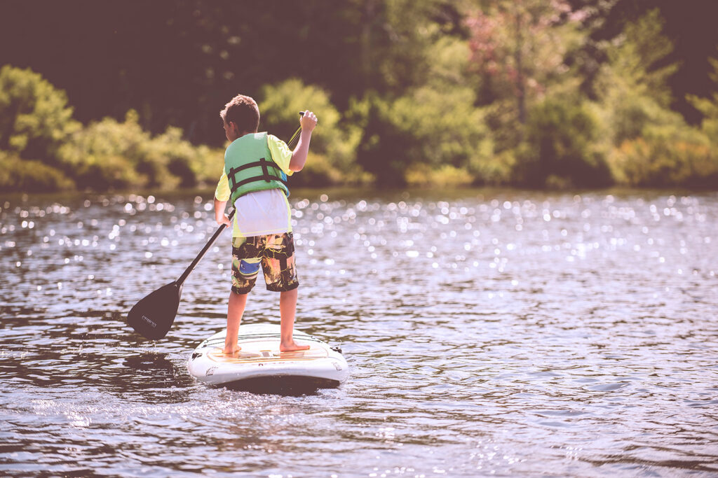 Boy on the lake